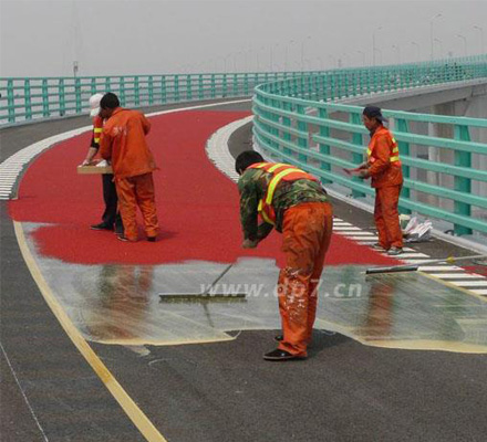 彩色公交車(chē)道、彩色自行車(chē)道、彩色警示路面